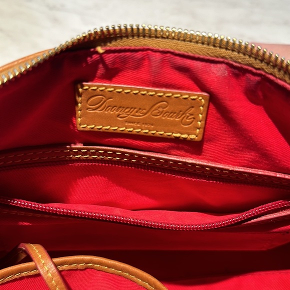 DOONEY & BOURKE Signature DB Classic Satchel Brown & Gold Shell Leather - Picture 2 of 5